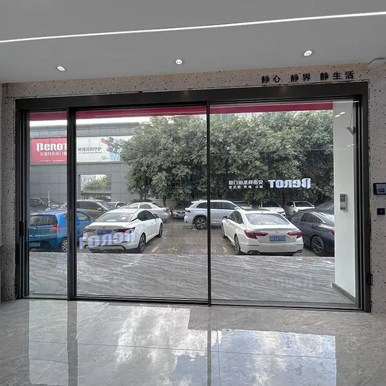 Porta de correr francesa de aço e vidro com vidro francês moderno de alumínio