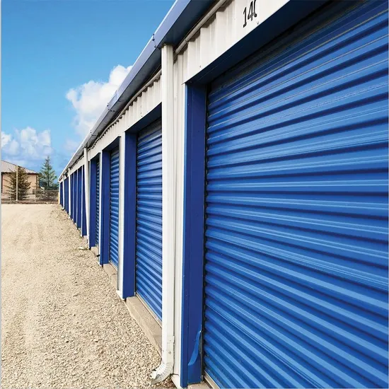 Fábrica personalizada atacado alta qualidade bom preço confiável resistente durável manual elevador contêiner uso auto armazenamento galvanizado portas de enrolar aço