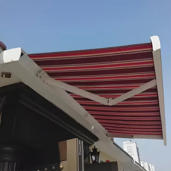 Toldo retrátil de cassete completo para serviços pesados, para casa, jardim, janela, pátio, varanda, garagem, com iluminação LED