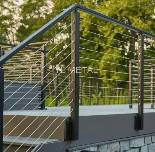 Balaustradas de corrimão Yl Balcony 304 disponíveis em preto para uma aparência elegante