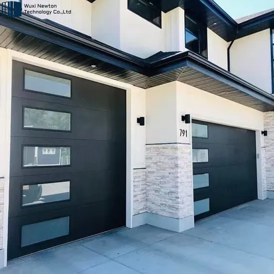 Portas seccionais de garagem de aço galvanizado de alta qualidade com porta de pedestres integrada