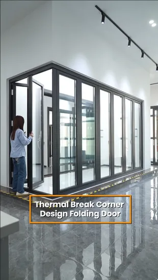 Porta de pátio externa francesa com vidros duplos americana Wanjia Villa, porta dobrável de alumínio