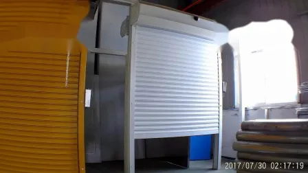 Porta de garagem elétrica com isolamento térmico, automática, industrial ou comercial, de enrolar ou enrolar, vertical, para armazém