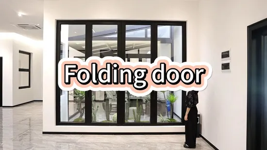 Portas de alumínio à prova de som com vidros duplos e portas dobráveis francesas de pátio com padrões de estilo americano